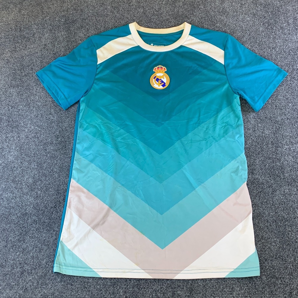 Real Madrid Training Jersey Mens Small Multicolor Good Chevron Athleisure